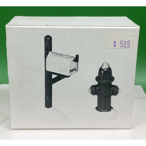 VTG Dept 56 Snow Village #5132-2 Set of 2 Fire Hydrant and MailBox Retired 1998 - Picture 3 of 12